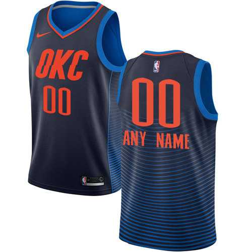 Men & Youth Customized Oklahoma City Thunder Navy Stitched Nike Jersey